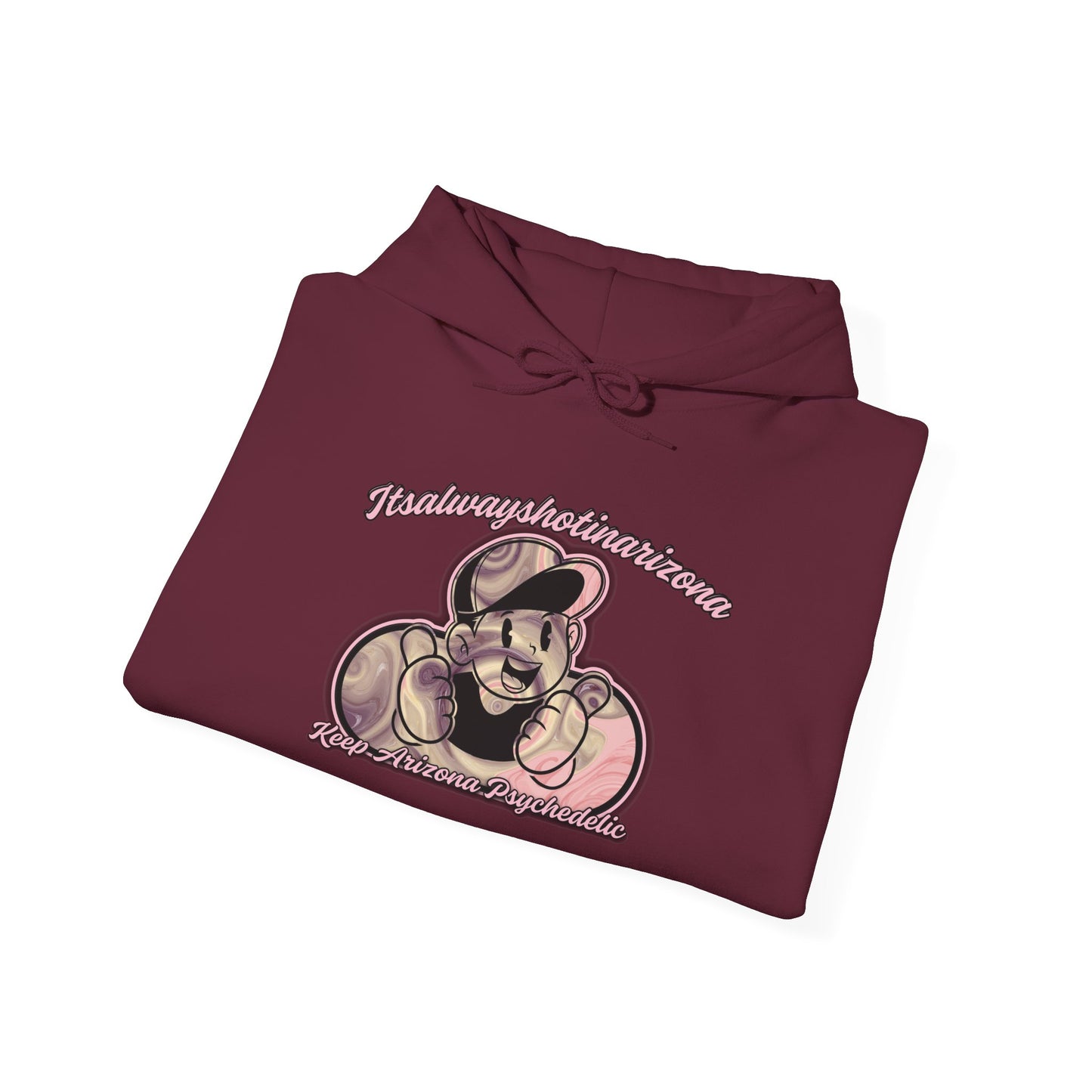 K.A.P (Mascot Pink & Purple Swirl) Unisex Heavy Blend™ Hooded Sweatshirt