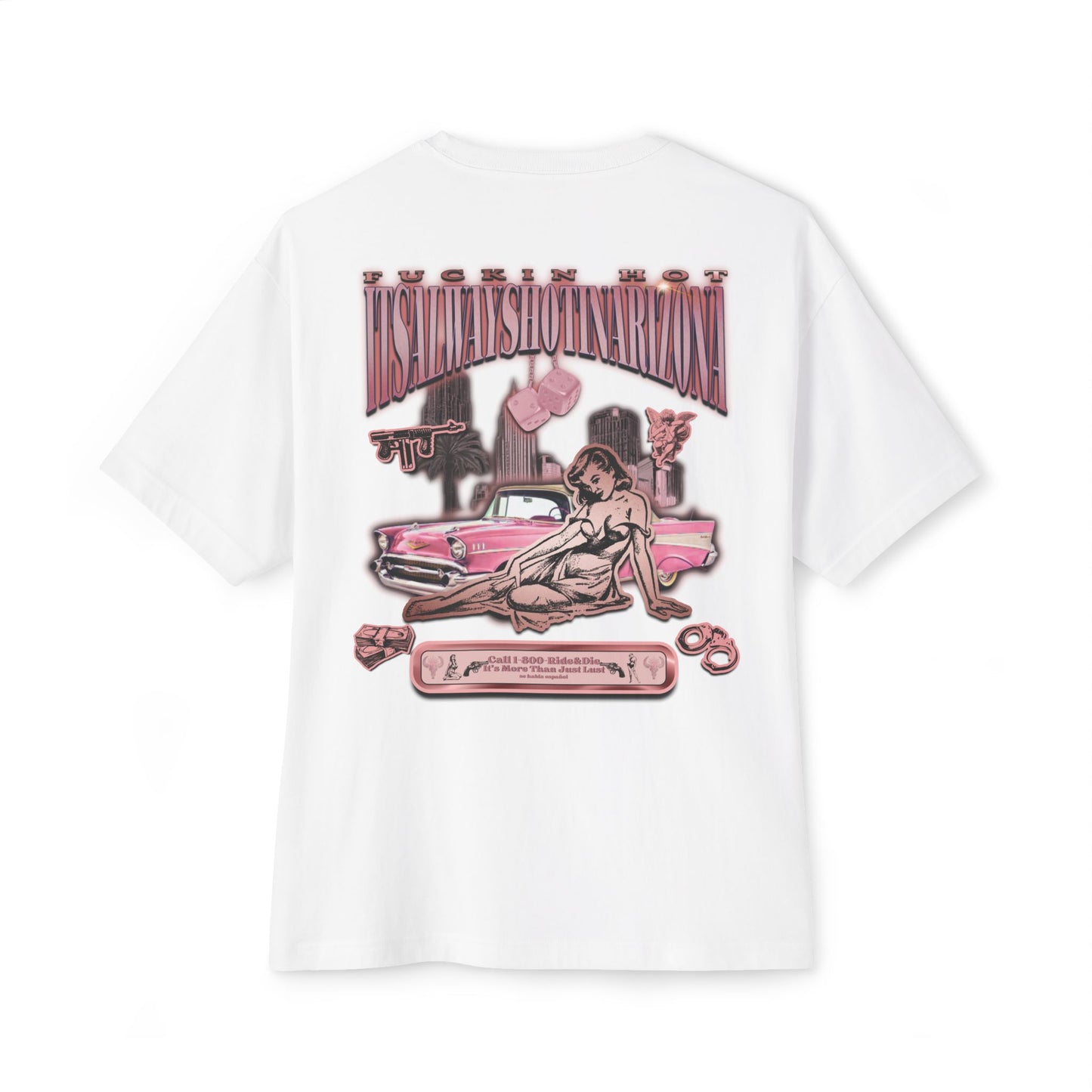 1(800)-Ride & Die (Rose Gold) Unisex OVERSIZED Boxy Tee