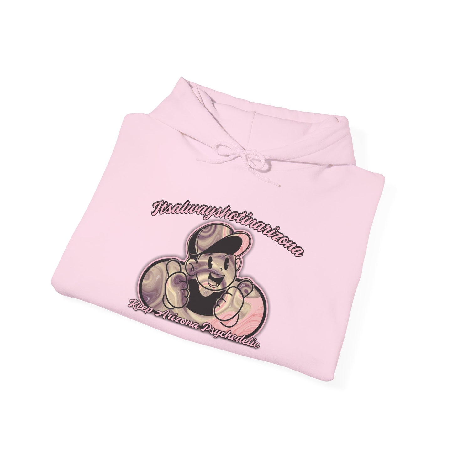 K.A.P (Mascot Pink & Purple Swirl) Unisex Heavy Blend™ Hooded Sweatshirt