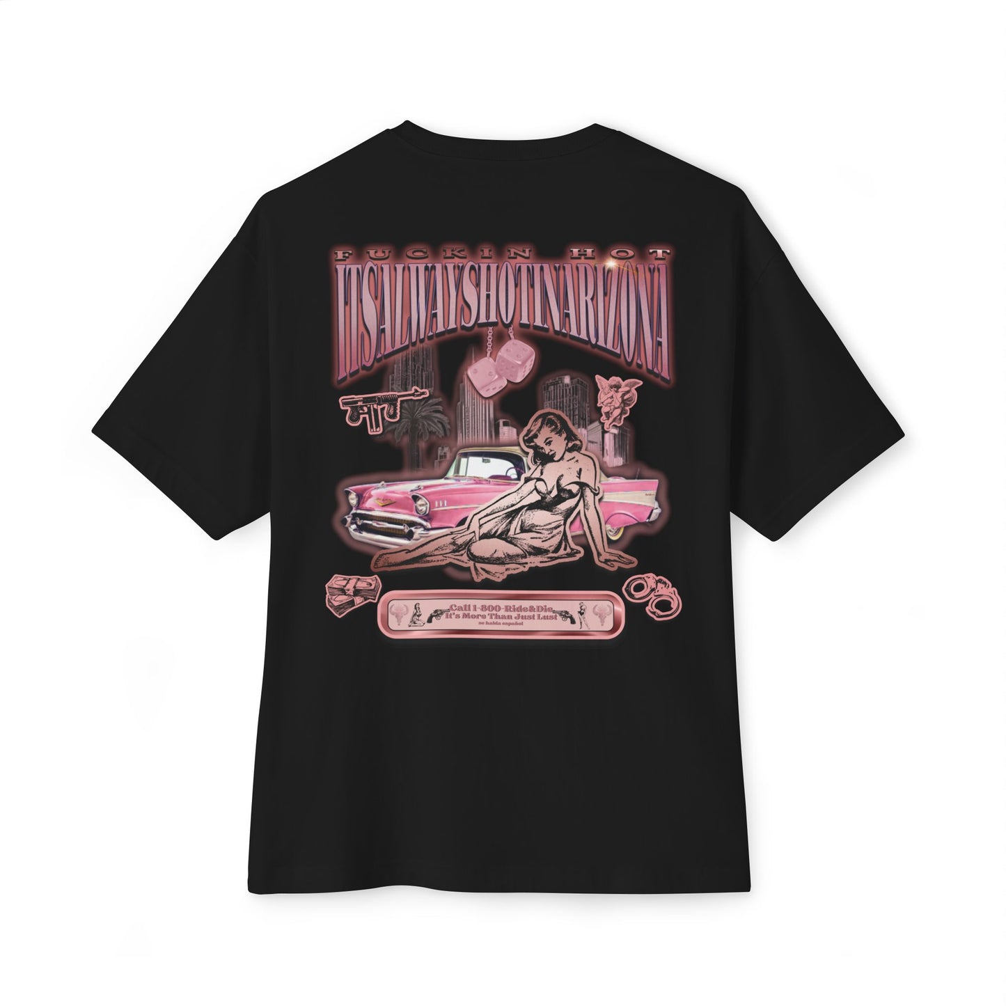 1(800)-Ride & Die (Rose Gold) Unisex OVERSIZED Boxy Tee
