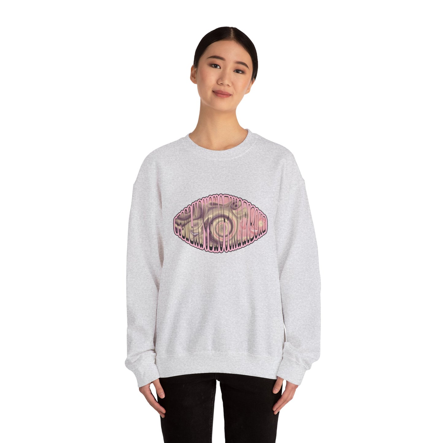 Pink/Purple Swirl Unisex Heavy Blend™ Crewneck Sweatshirt